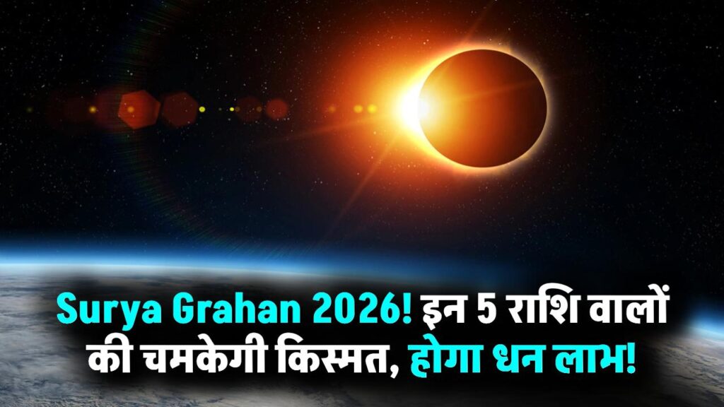 Surya Grahan 2026 Rashifal: आज साल का पहला सूर्य ग्रहण! इन 5 राशि वालों की खुलने वाली है किस्मत, बरसेगा छप्पर फाड़ पैसा; जानें सूतक का समय