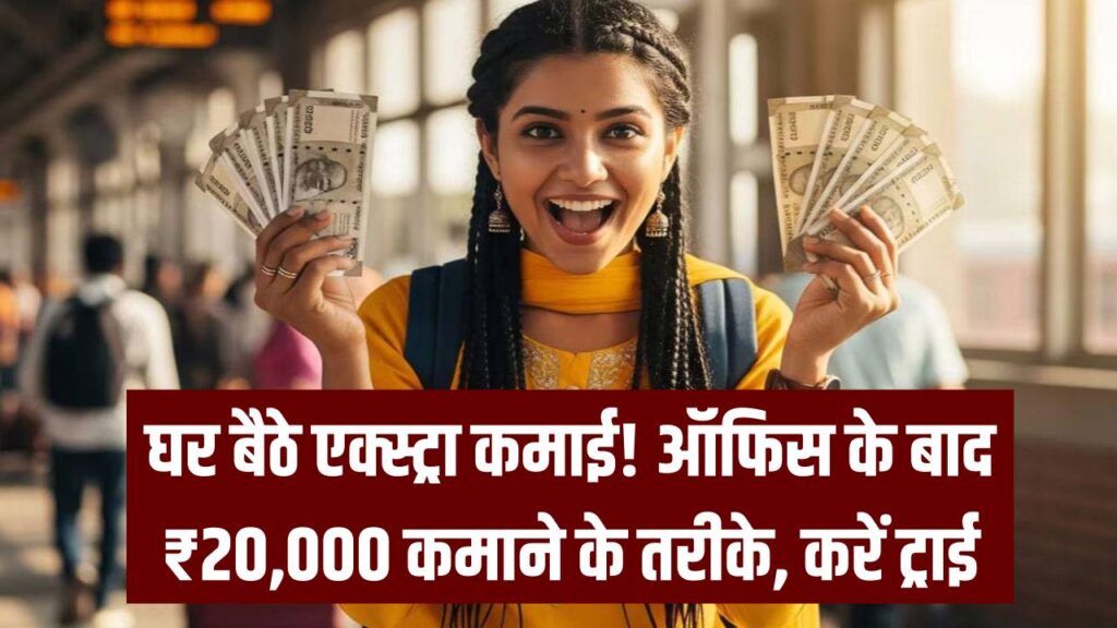 घर बैठे मोटी कमाई! ऑफिस के बाद एक्स्ट्रा ₹20,000 कमाने के तरीके, आज ही करें ट्राई