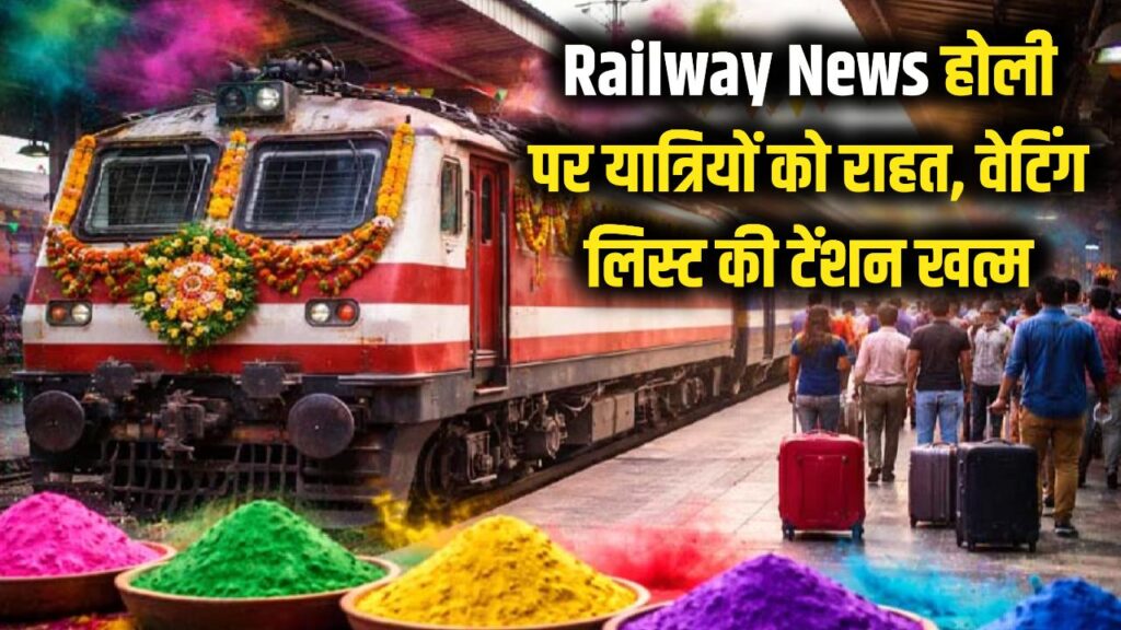 Railway News: होली पर घर जाने वालों की मौज! रेलवे ने खत्म की वेटिंग लिस्ट की टेंशन, यात्रियों को मिला ये बड़ा तोहफा