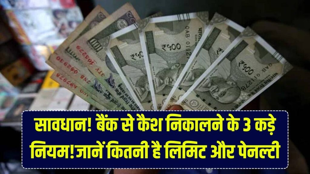 बैंक से कितना कैश निकालें कि न कटे पेनल्टी? ₹50,000 से ऊपर की निकासी के हैं ये 3 कड़े नियम; जानें क्या है लिमिट