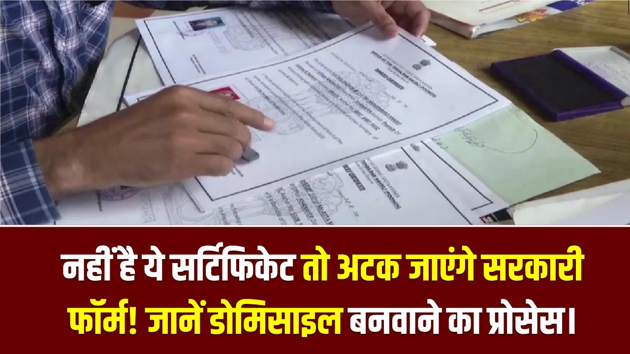 Domicile Rules: अगर नहीं है ये सर्टिफिकेट तो अटक जाएंगे सरकारी फॉर्म! जानें डोमिसाइल बनवाने का सबसे सरल ऑनलाइन प्रोसेस।